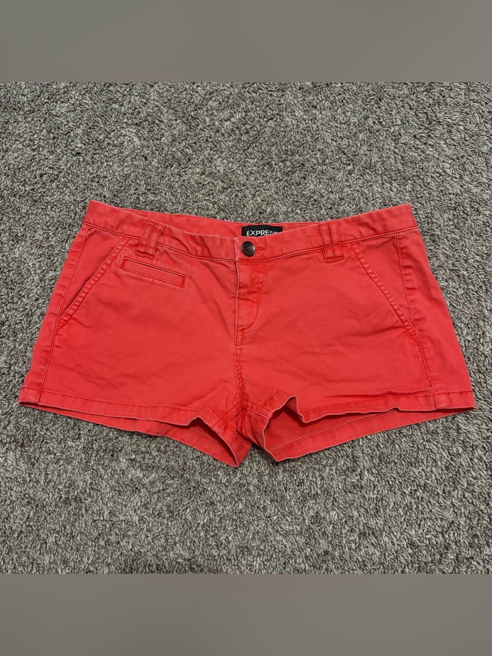 Y2K Express Women’s Coral-Red Jean Shorts